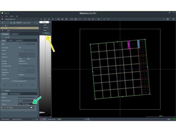 Go to Results tab, press Show histogram