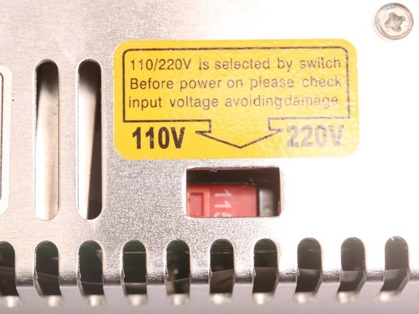 Set the input voltage on the PSU.  This is located on the side panel, marked by a yellow label.