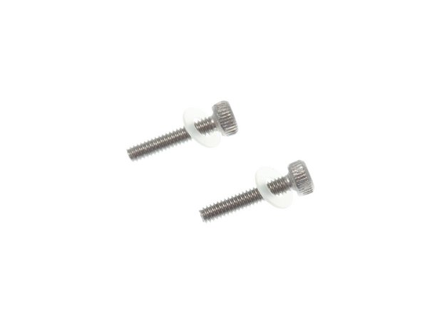 Thread a M2 Plastic Washer onto each of the M2 x 10mm SHCS, as shown on the right.
