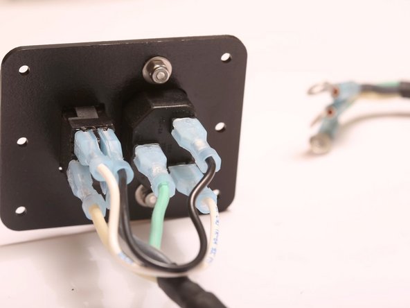 Next, we’ll wire the 3 conductor cable for carrying AC power from the switch to the PSU.