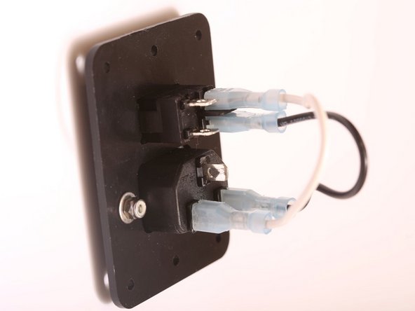 Next, we’ll wire the line in to B’.  This is the black wire on the right.