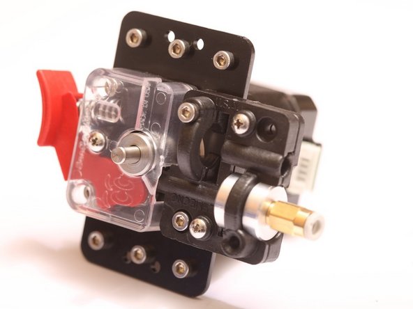 6x M3 x 6mm SHCS are used to attach the EZStruder subassembly onto the Kossel lower triangle.  Using the provided nut, load the screws on and set it aside for safekeeping.
