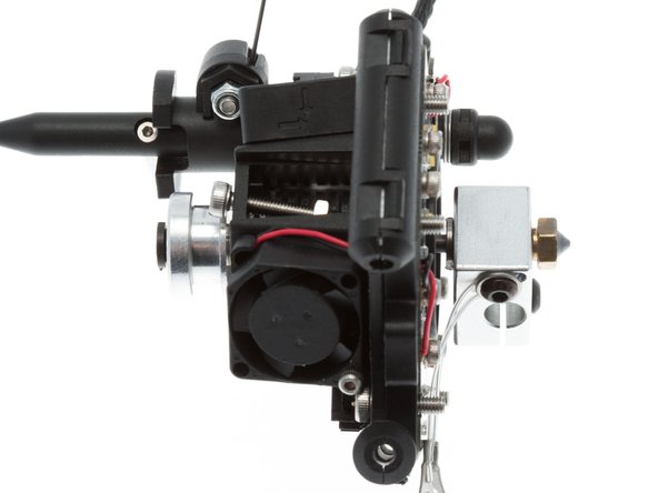 Insert the K-Head from the bottom of the end effector opening, until the bottom of the groove mount is flush with the top edge of the end effector.