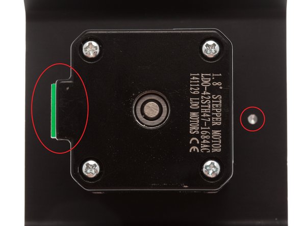 The dot machined onto the motor mount face denotes the side of the vertex that was clamped against the reference surface in our manufacturing fixture during machining.