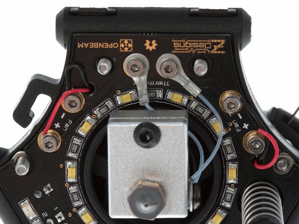 Using the 1.5mm Hex Driver, unscrew the two M2 screws for the Thermistor connector.